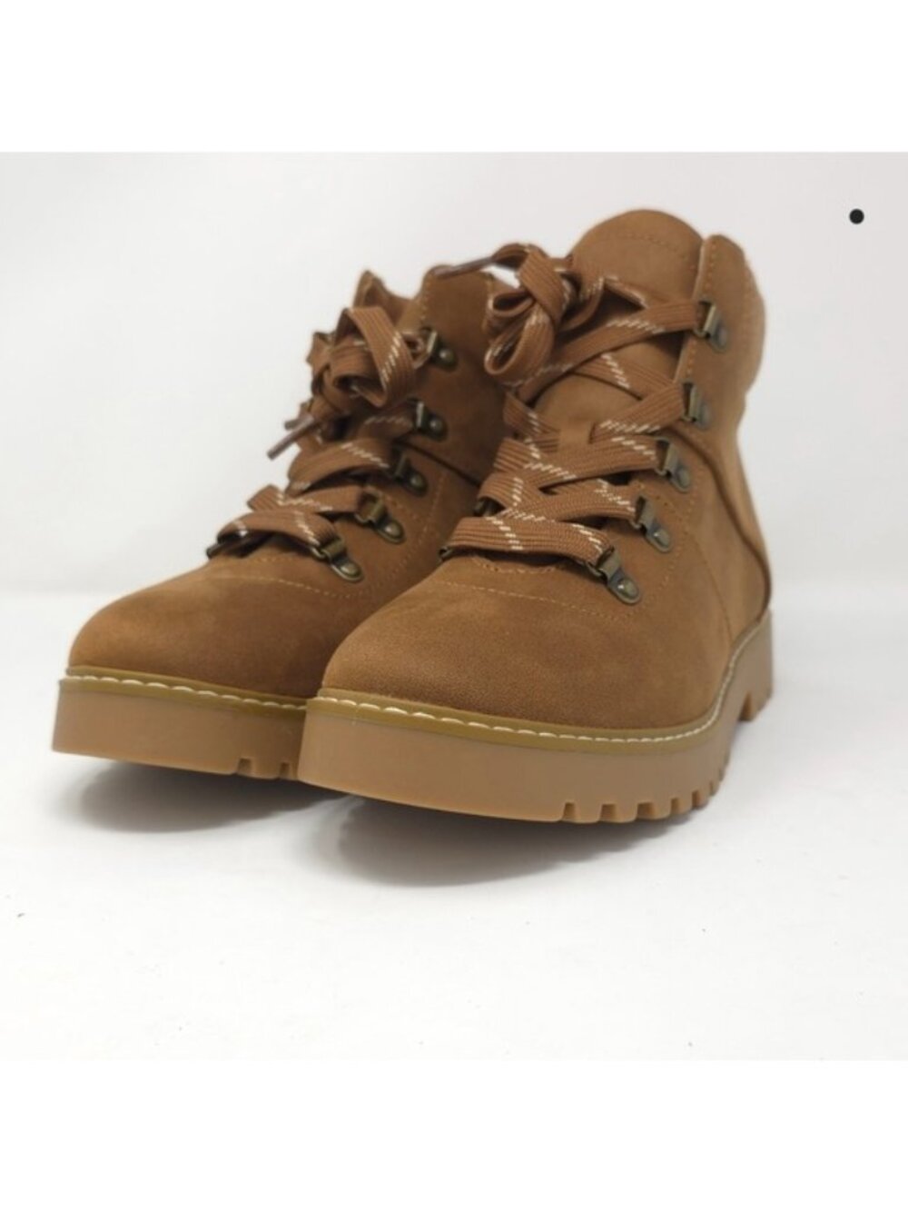 CLIFFS BY WHITE MOUNTAIN Connie Cushioned Lace Up City Hiker Ankle Boot Brown 9M